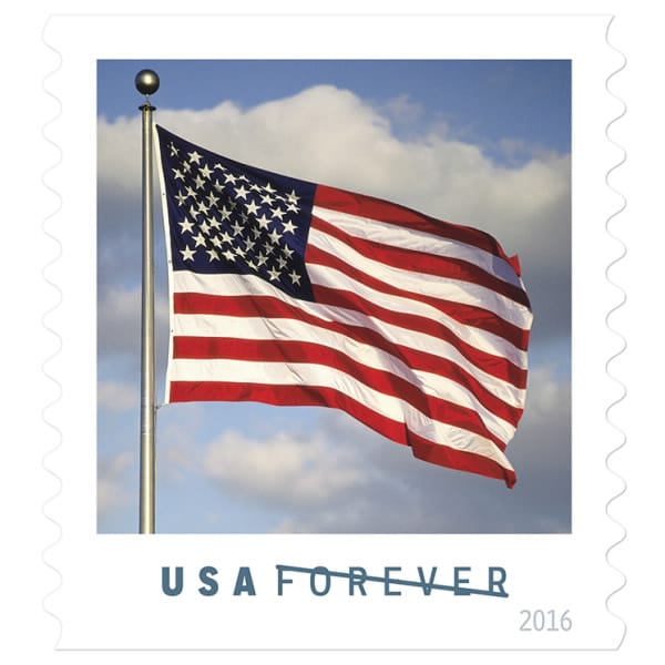 U.S. POSTAL SERVICE U.S. Flag USPS Forever Stamps, Book of 20 - 2016 New  Release