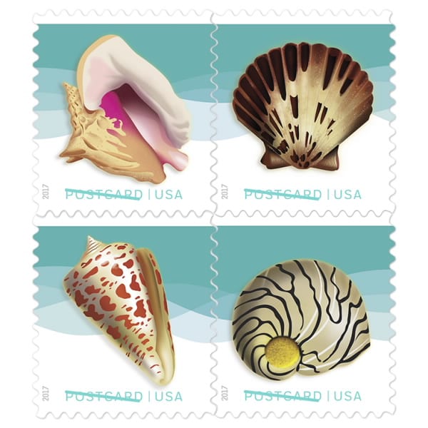 Seashells Postcard Rate (Roll Of 100) | Buy Discount Stamps