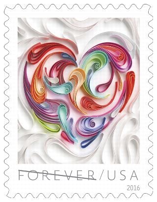 Heart Blossom USPS Forever Postage Stamp 1 Sheet of 20 US Postal