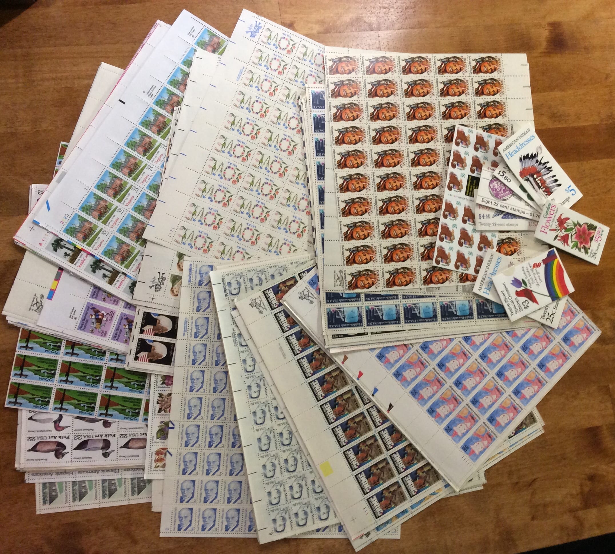 Under First-Class Stamps, Mixed Lot, New Condition ($1186.64 Face Value)