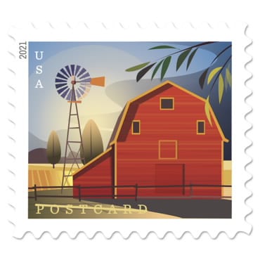 US 5546-5549 Barns postcard rate set (4 stamps from sheet) MNH 2021 |  United States, General Issue Stamp