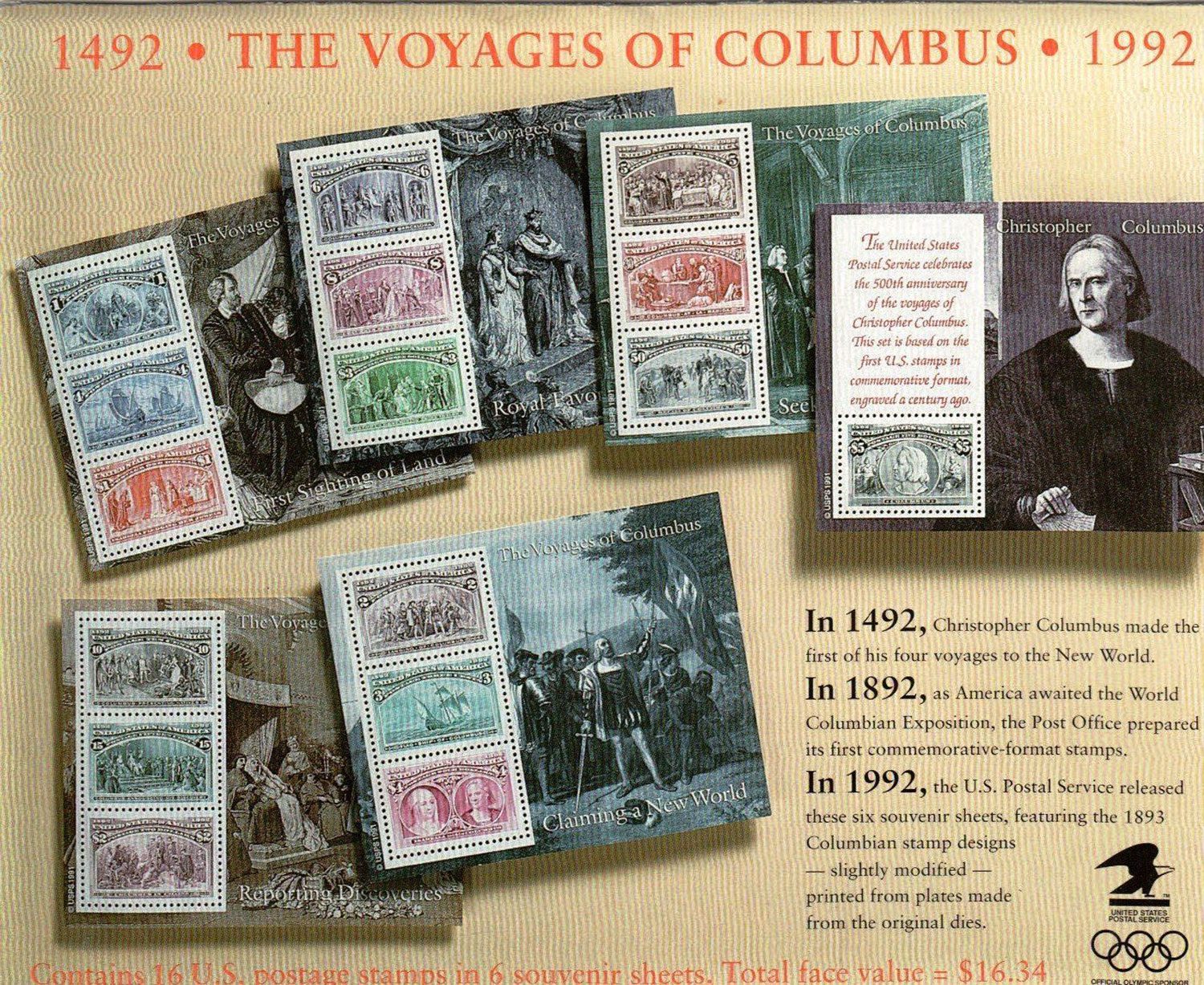 voyages of columbus stamps