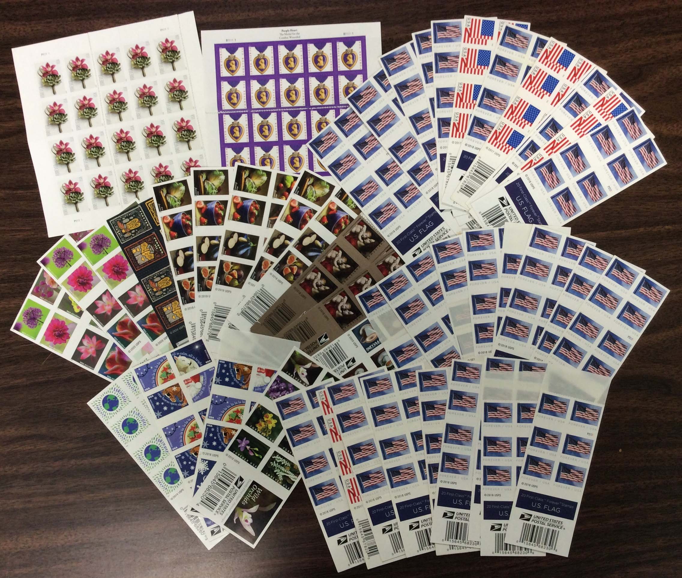 First-Class Forever® Stamps Mixed Lot, Usable Condition ($580.00 Face Value)
